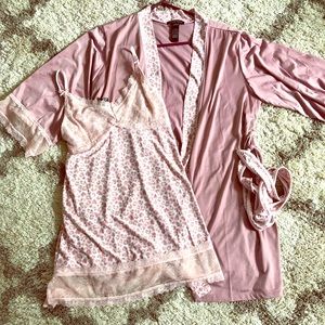 Nanette Lepore silk robe with slip